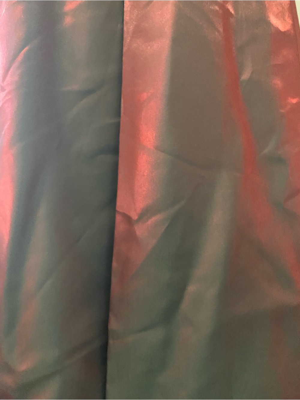Vintage Y2K Burgandy Iridescent Liquid Satin Maxi Dress Goth Vampy Gown - Picture 11 of 12